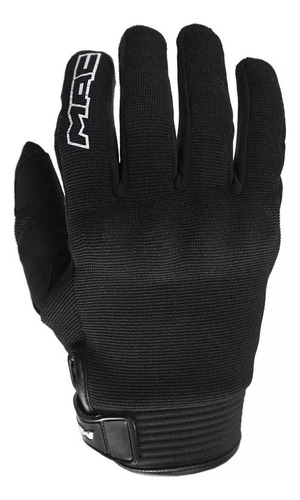 Guantes Moto Microfibra Cuero Mac Street Negro Protecciones 