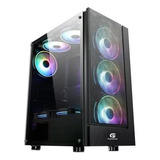 Gabinete Gamer Fortrek Cruiser Mid Tower Rgb Branco/preto