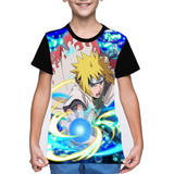 Camiseta/camisa Infantil Pai Do Naruto Minato Rasengan