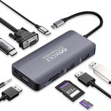 C Concentrador Usb 9 En Adaptador C 1 Tipo Con 4k Usb C...