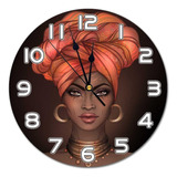 Reloj De Pared Para Mujer Afroamericana, Funciona Con Pilas,