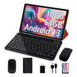 Tablet Goodtel Android 13 G2 10.1  Tableta Roja 10gb Ram 64gb Rom Octa Core Wifi 2.4g 5g Bluetooth 5.0 Con Funda Teclado Y Ratón Rojo