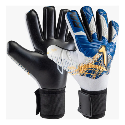 Guante Portero Rinat Training Asimetrik Turf Tech Sporta Mx Color Blanco\u002Fazul Talla 9 | Envío gratis