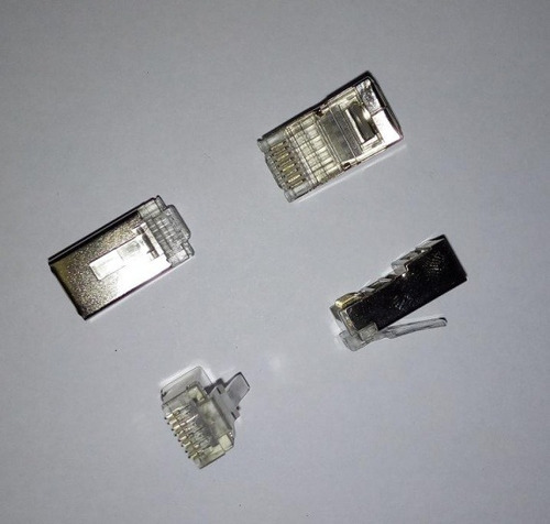 Conector Macho Rj45 Cat6 Metálico 100 Unidades