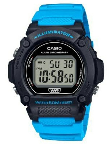 Reloj Casio Modelo W-219 Extensible Azul