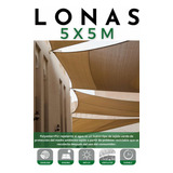 Lona 5x5 M Beige Triangular 95% Protección Uv