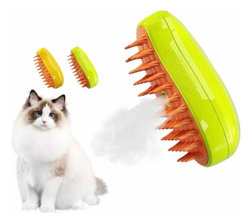 Cepillo Automático A Vapor Para Gatos 3 En 1 Mascotas