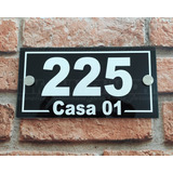 Número De Casa Placa Residencial De Vidro Personalizado Top