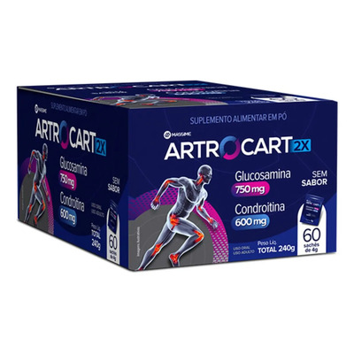 Glucosamina Massime Artrocart Sem Sabor 60 Sachês 750+600mg | Parcelamento sem juros