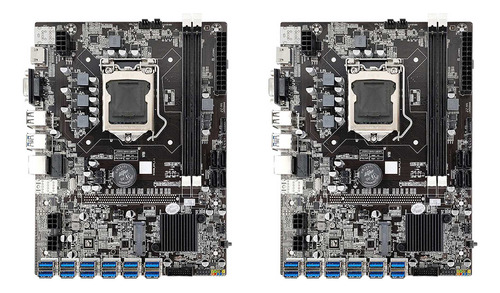 2 Adaptadores Lga1155 De Placa Base B75 Eth Mining De 12 Pci