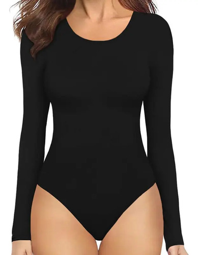 Bodysuits Mujer Body Manga Larga Bodie Con Control Abdomen | MercadoLibre