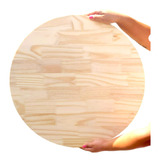 Placa Madeira Pinus Redonda 60cm X 2,5cm Lixada Melhor Preço