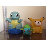 Pokemon / Lote De 3 Figuras / Squirtle Bulbasaur Pikachu