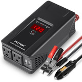 Inversor Corriente 12v A 110v Con Puertos Usb Pantalla Potek