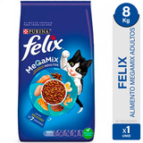 Alimento Gato Felix Adulto Megamix Purina Proteinas 8kg