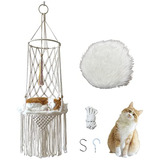 Hamaca De Macramé Para Gatos, Cama Colgante De Estilo Bohemi