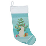 Stocking Conejo Navidad Teal Colgante Decoración Familiar