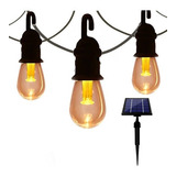 Serie 12 De Luz Exterior Vintage Con Foco Renovable