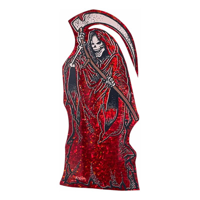 Sticker Calcomanía Santa Muerte Roja 14cmx6cm, Automóvil