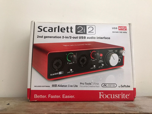 Placa De Sonido Focusrite Scarlett 2i2 2da Generación