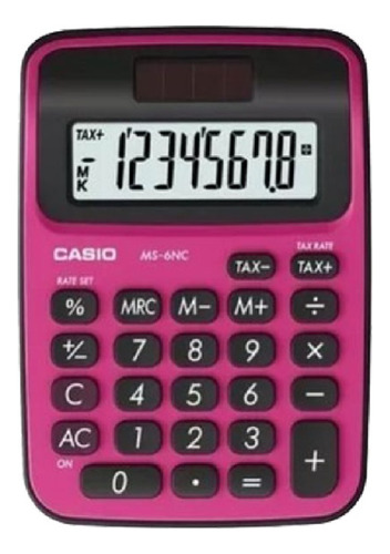 Calculadora Escritorio Casio Ms-6nc 8 Digitos Pila Solar