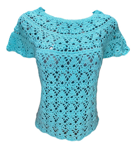 Crop Top Blusa Con Cuadros A Crochet Cuadros Tejidos A Crochet