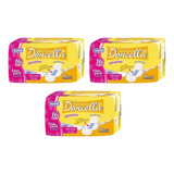 Doncella Toallas Femeninas Ultrafina Con Alas 3 Packs X 16 