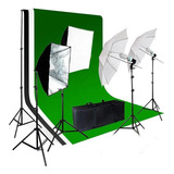 Kit Estudio Fotográfico Iluminación Profesional Fondo Telón