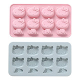 Inku - Moldes De Silicona De Hello Kitty, Paquete De 2 Mold.