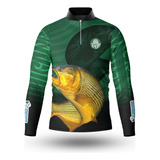 Camisa De Pesca - Palmeiras Dourado - Proteção Solar Uv50+ 