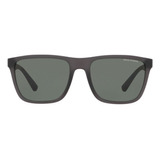 Óculos De Sol Cinza Armani Exchange Ax4080sl Cor Da Lente Verde-escuro Desenho Liso