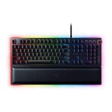 Teclado Gamer Razer Huntsman Elite Qwerty Linear Red Inglés Us Color Negro Con Luz Rgb