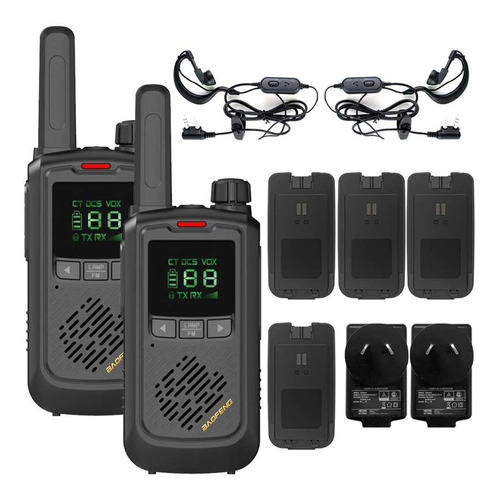 Handy Baofeng Kit X2 Radio Uhf Lcd 16ch 10km Bft17 + Extras