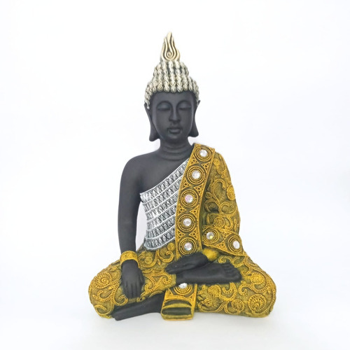 Estatua Buda Dorado Sentado Decoración Articulo Prosperidad 