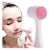 Cepillo Limpieza Facial Doble Cara Manual Exfoliante 
