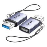 2 Piezas Adaptador Otg Usb Tipo C A Usb 3.0 5gbps