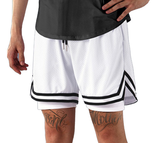 Short Deportivo Hombre Gym 2 Pzs Correr Baloncesto Cómodos