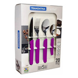 Juego Set 24 Cubiertos Tramontina Carmel Violeta Samihome