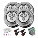 4 Luces Pileta 10w Blancas / Interrup Wifi / Transformador