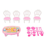 Cadeiras De Mesa Em Miniatura Dollhouse Dining 1:16 Safe Pla