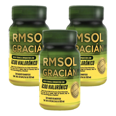 Ácido Hialurónico Sin Sabor Tabletas Marca Gracian Pack 3 Frascos 30 Unidades | Meses sin interés