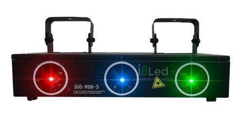 Laser Raios Rgb 3 Saidas 550mw Dmx Áudio Rítmico Bivolt