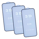 Kit Com 3x Películas De Vidro 3d 5d Para iPhone 13 Pro Max