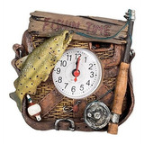 Fishin Tiempo Reloj De Mesa Decorativo De Resina