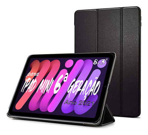 Capa Para iPad Mini 6 Smart Case Premium Varias Cores