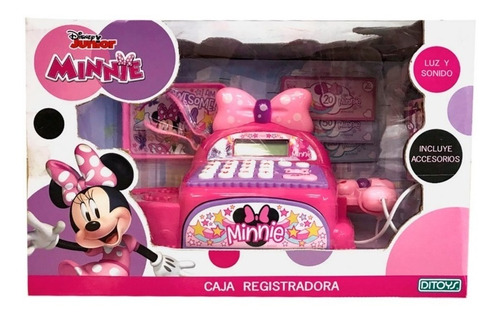 Caja Registradora Minnie Mouse Con Luz Y Sonido Lny 2543