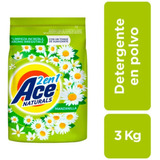 Detergente En Polvo Ace Naturals Manzanilla 3 Kg