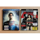 Man Of Steel + Batman V Superman - 4k Uhd + Blu-ray Original