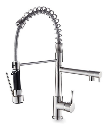 Llave Grifería Lavaplatos Doble Cuello Cisne Flexible Cocina