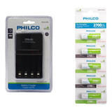 Cargador Pilas Aa/aaa Philco + 5 Pilas Aa / Crisol Tecno